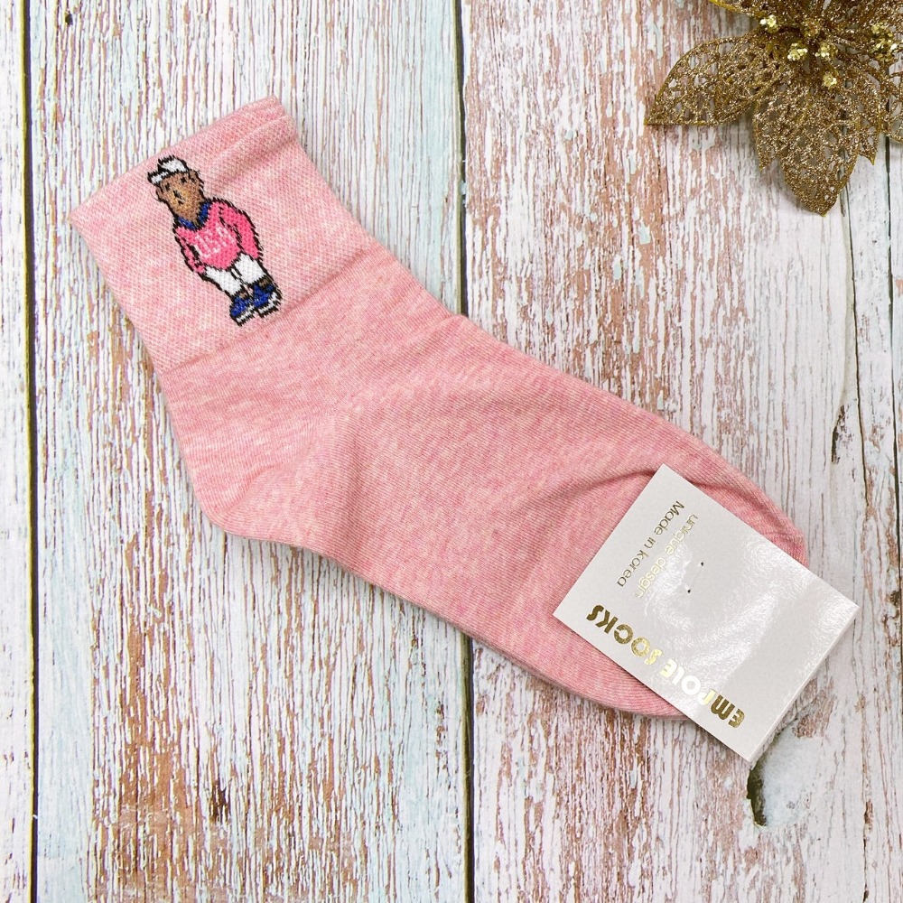 韓國襪子  海軍熊熊 女襪 短襪 學生襪 小熊襪子  韓國襪子-規格圖5