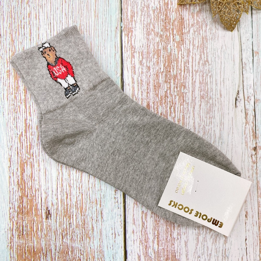 韓國襪子  海軍熊熊 女襪 短襪 學生襪 小熊襪子  韓國襪子-規格圖5