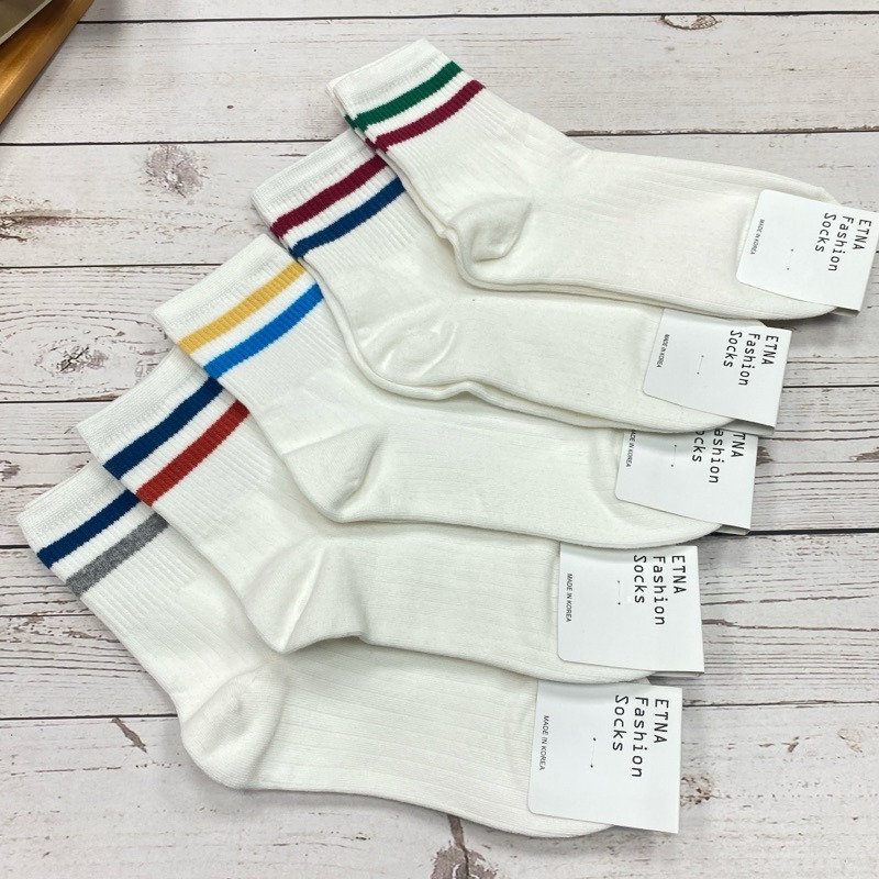 韓國 ETNA 質感好襪 條紋經典款襪子 條紋襪 條紋控 條紋襪子 文青風襪子 韓國襪子 學生襪-細節圖4