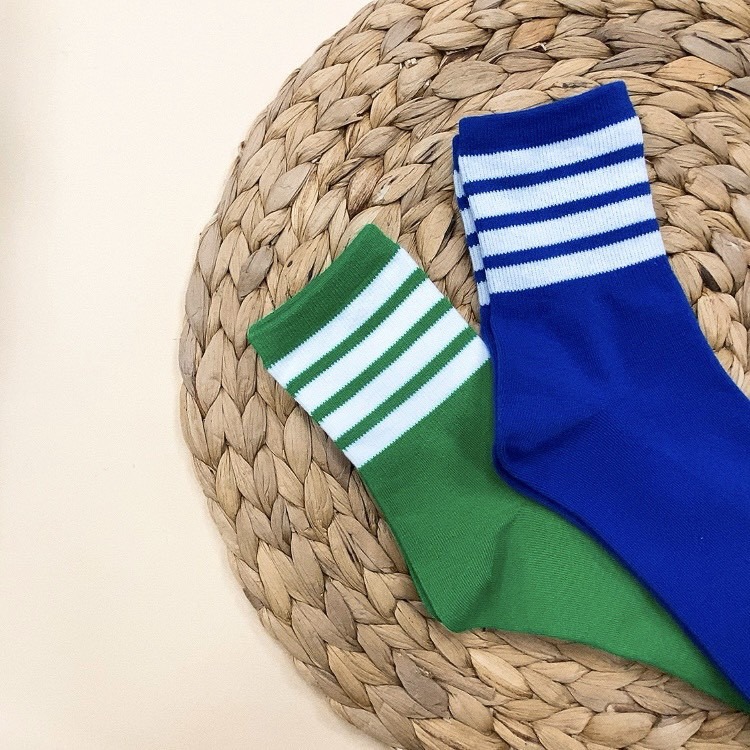 韓國襪子 韓襪 條紋襪 健身襪 運動襪 長筒條紋襪 百搭款 女襪-細節圖3