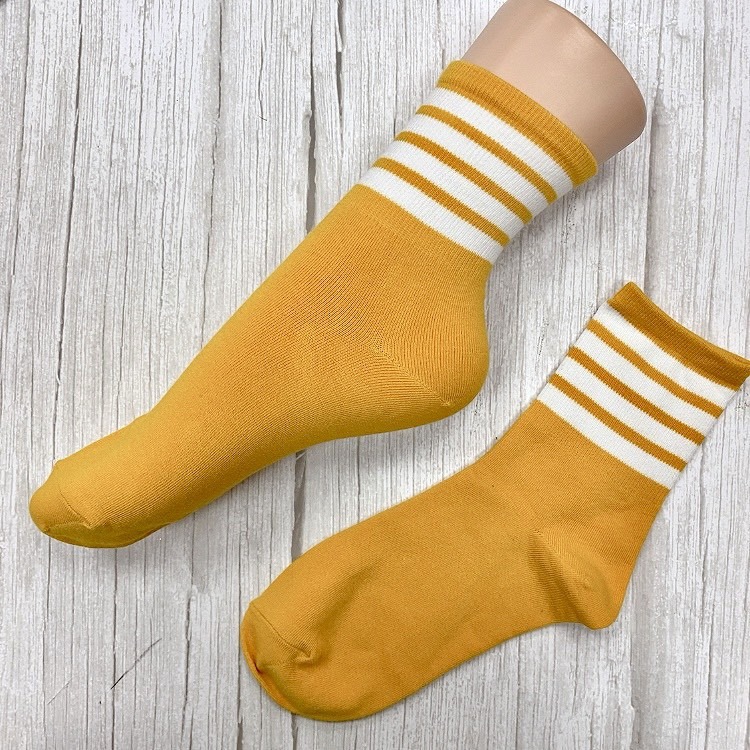 韓國襪子 韓襪 條紋襪 健身襪 運動襪 長筒條紋襪 百搭款 女襪-細節圖4