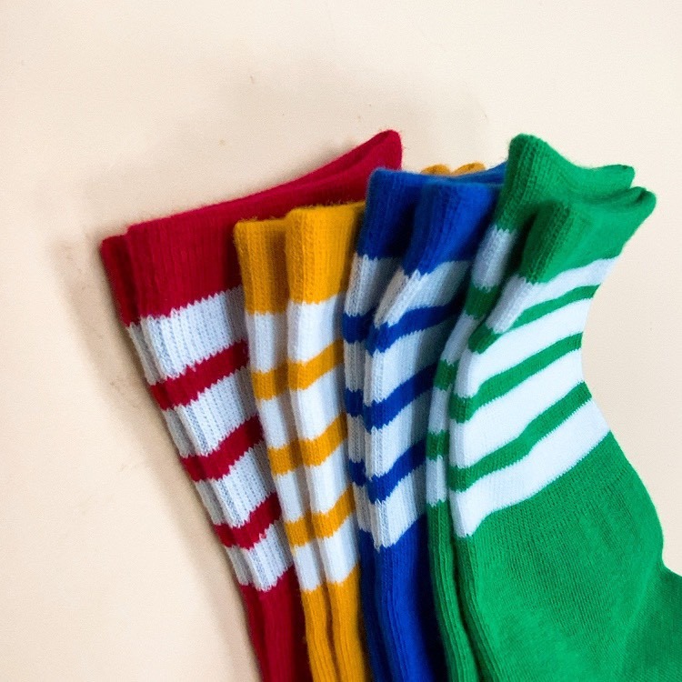 韓國襪子 韓襪 條紋襪 健身襪 運動襪 長筒條紋襪 百搭款 女襪-細節圖5