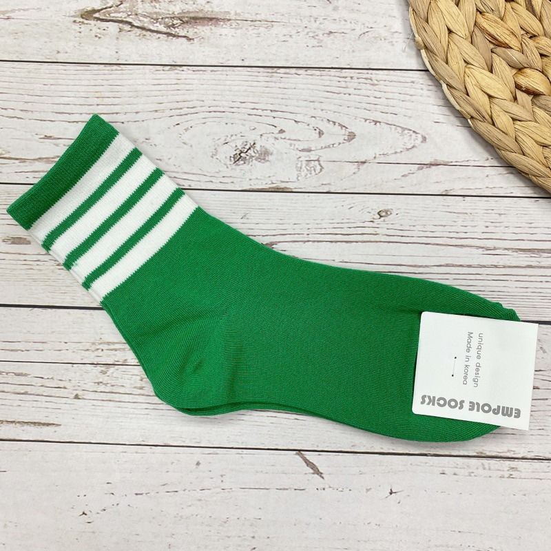 韓國襪子 韓襪 條紋襪 健身襪 運動襪 長筒條紋襪 百搭款 女襪-規格圖5