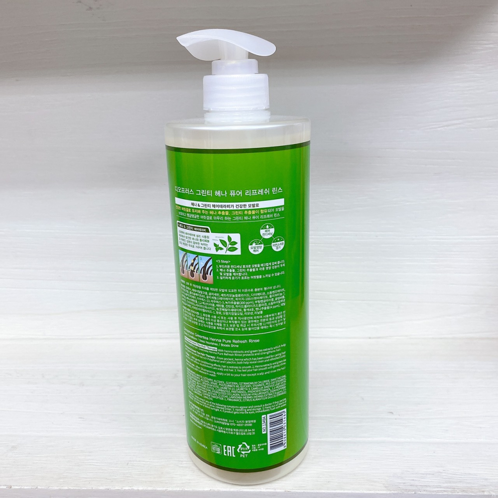 【大容量】韓國 Deoproce 綠茶 潤髮乳 護髮素 1000ml-細節圖5