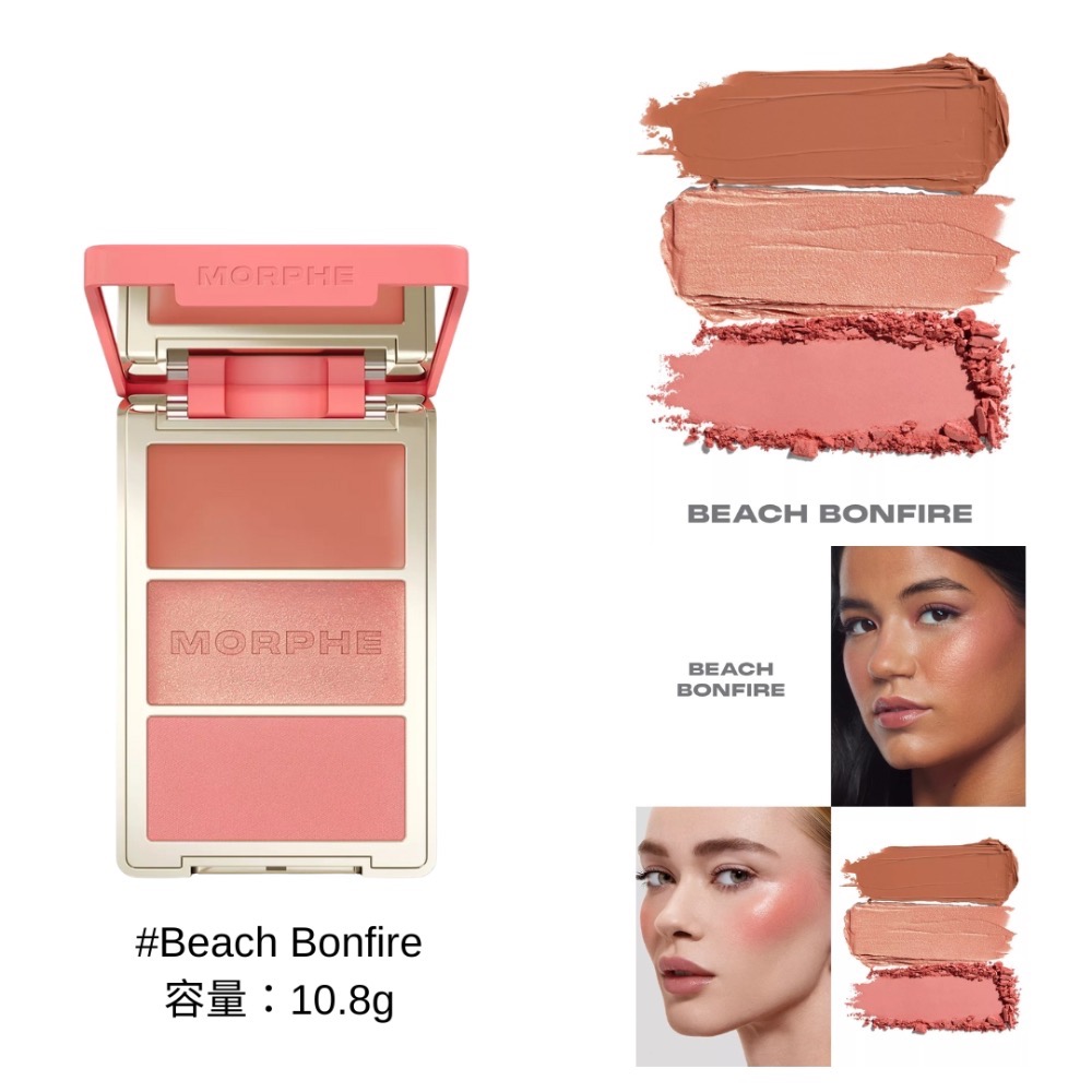《A’sD預購🇬🇧正品》Morphe 腮紅  Cheek Thrills Trio 三色多效頰彩盤-規格圖5