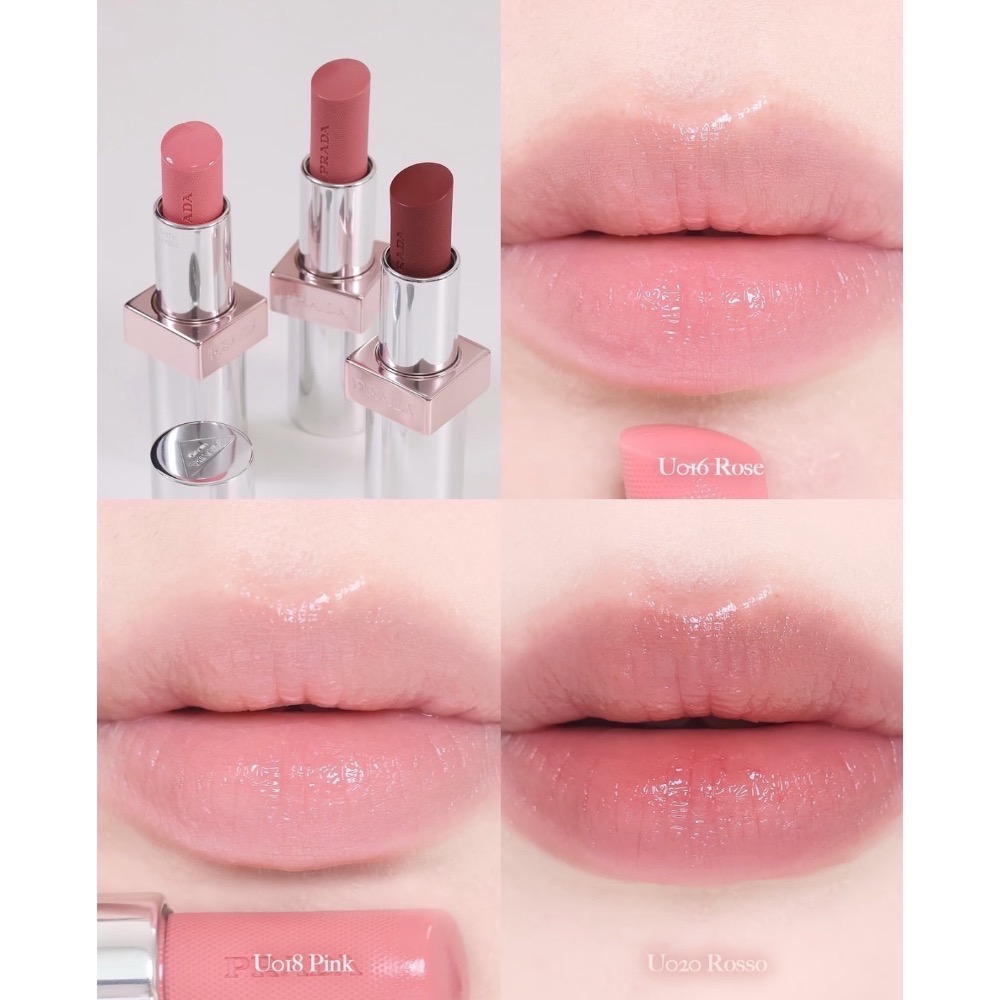 【A’sD 現貨🇬🇧正品】Prada 普拉達｜原生稜光水唇膏 #U020 稜光紅-細節圖2