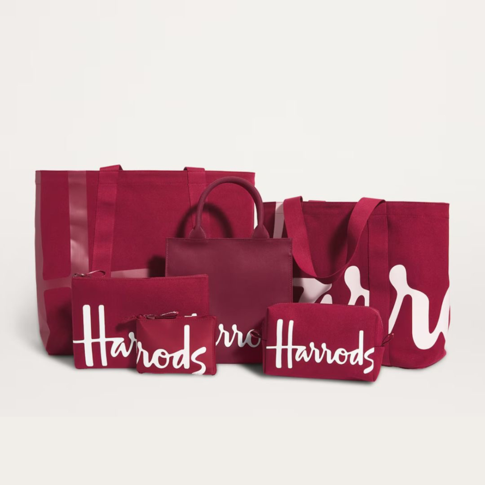《A’sD 預購 🇬🇧正品》Harrods 粉色提袋 托特包 Mini Cotton Logo Tote Bag-細節圖3