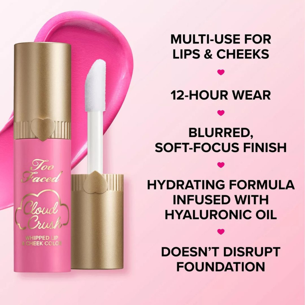 《A’sD 預購🇬🇧正品》Too Faced 唇釉＆腮紅Cloud Crush Whipped Lip Cheek-細節圖6