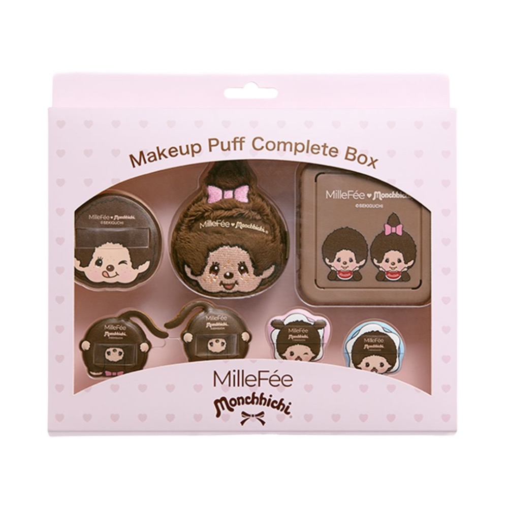 《A’sD 預購🇯🇵正品》monchhichi x MilleFee 蒙奇奇 聯名組合 化妝 粉撲-規格圖7
