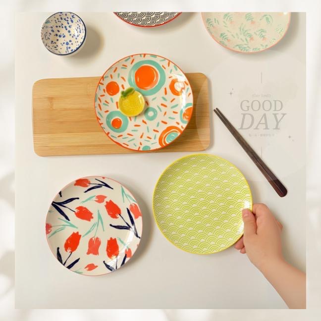 實拍 餐盤 陶瓷盤 點心盤 瓷盤 圓盤 小盤子 小碟子 陶瓷盤子 甜點盤 蛋糕盤 早午餐盤 早餐盤 沙拉盤 小菜盤 淺盤-細節圖2