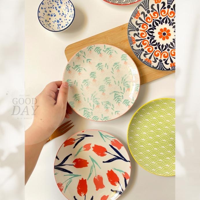 實拍 餐盤 陶瓷盤 點心盤 瓷盤 圓盤 小盤子 小碟子 陶瓷盤子 甜點盤 蛋糕盤 早午餐盤 早餐盤 沙拉盤 小菜盤 淺盤-細節圖3