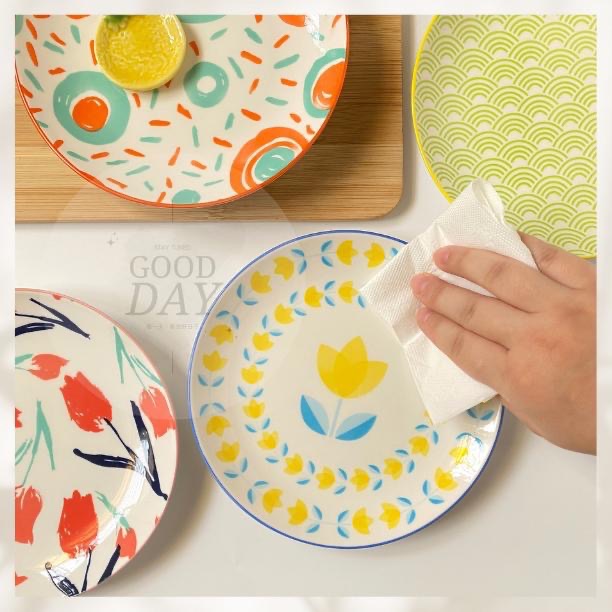 實拍 餐盤 陶瓷盤 點心盤 瓷盤 圓盤 小盤子 小碟子 陶瓷盤子 甜點盤 蛋糕盤 早午餐盤 早餐盤 沙拉盤 小菜盤 淺盤-細節圖4