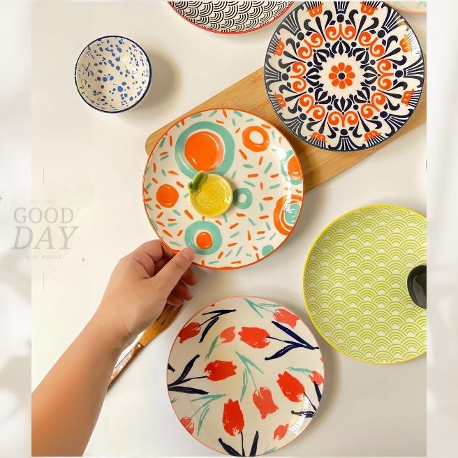 實拍 餐盤 陶瓷盤 點心盤 瓷盤 圓盤 小盤子 小碟子 陶瓷盤子 甜點盤 蛋糕盤 早午餐盤 早餐盤 沙拉盤 小菜盤 淺盤-細節圖6