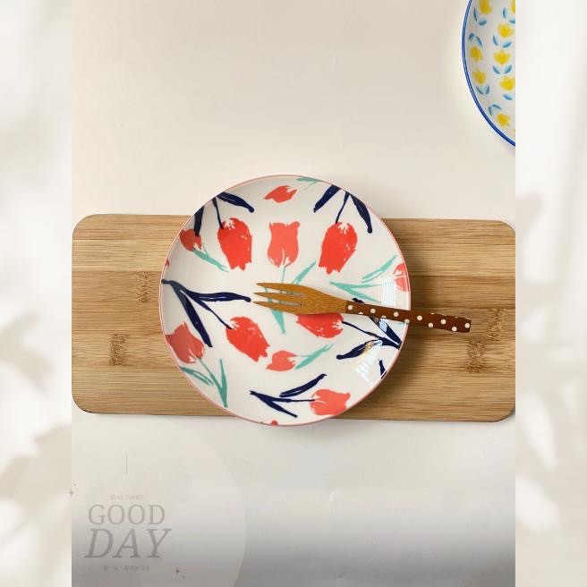 實拍 餐盤 陶瓷盤 點心盤 瓷盤 圓盤 小盤子 小碟子 陶瓷盤子 甜點盤 蛋糕盤 早午餐盤 早餐盤 沙拉盤 小菜盤 淺盤-細節圖7