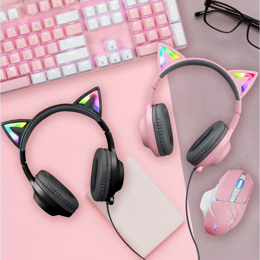 FXR閃喵響狐電競耳機麥克風(BAL62)超萌貓耳  貓耳 可愛 電競 耳機麥克風 實況主-細節圖6