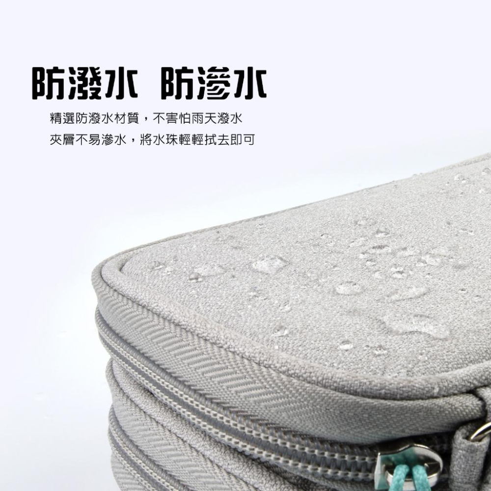 COTECi 萬用小收納包(黑/灰)14007 外出包 化妝包 小相機包 收納包 旅行包 輕旅行必備-細節圖2