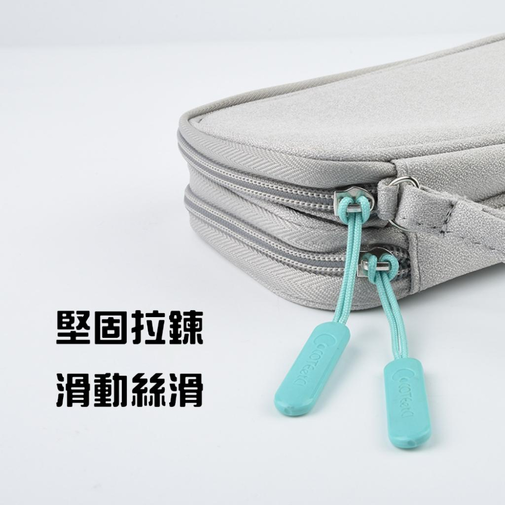 COTECi 萬用小收納包(黑/灰)14007 外出包 化妝包 小相機包 收納包 旅行包 輕旅行必備-細節圖5