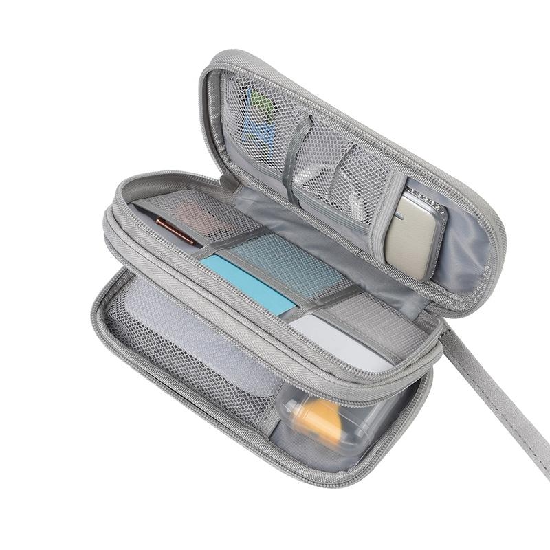 COTECi 萬用小收納包(黑/灰)14007 外出包 化妝包 小相機包 收納包 旅行包 輕旅行必備-細節圖8