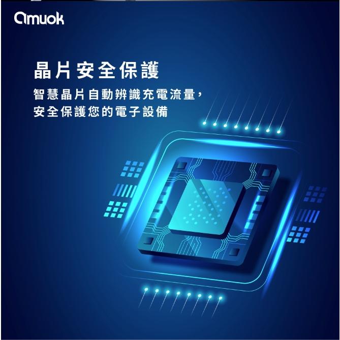 Amuok 60W卓效雙Type-C 快充線 黑/灰白 高效能 快速充電-細節圖4