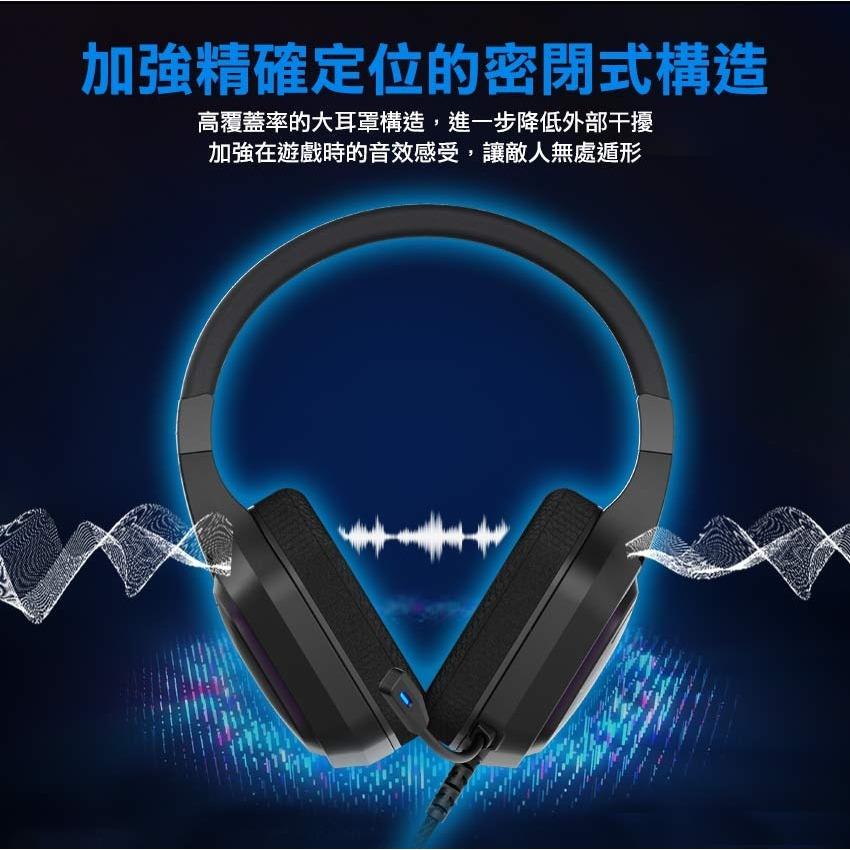 FOXXRAY 宙行未來電競耳機麥克風SAL-66 RGB燈效 太空外型 遊戲連線 APEX-細節圖3