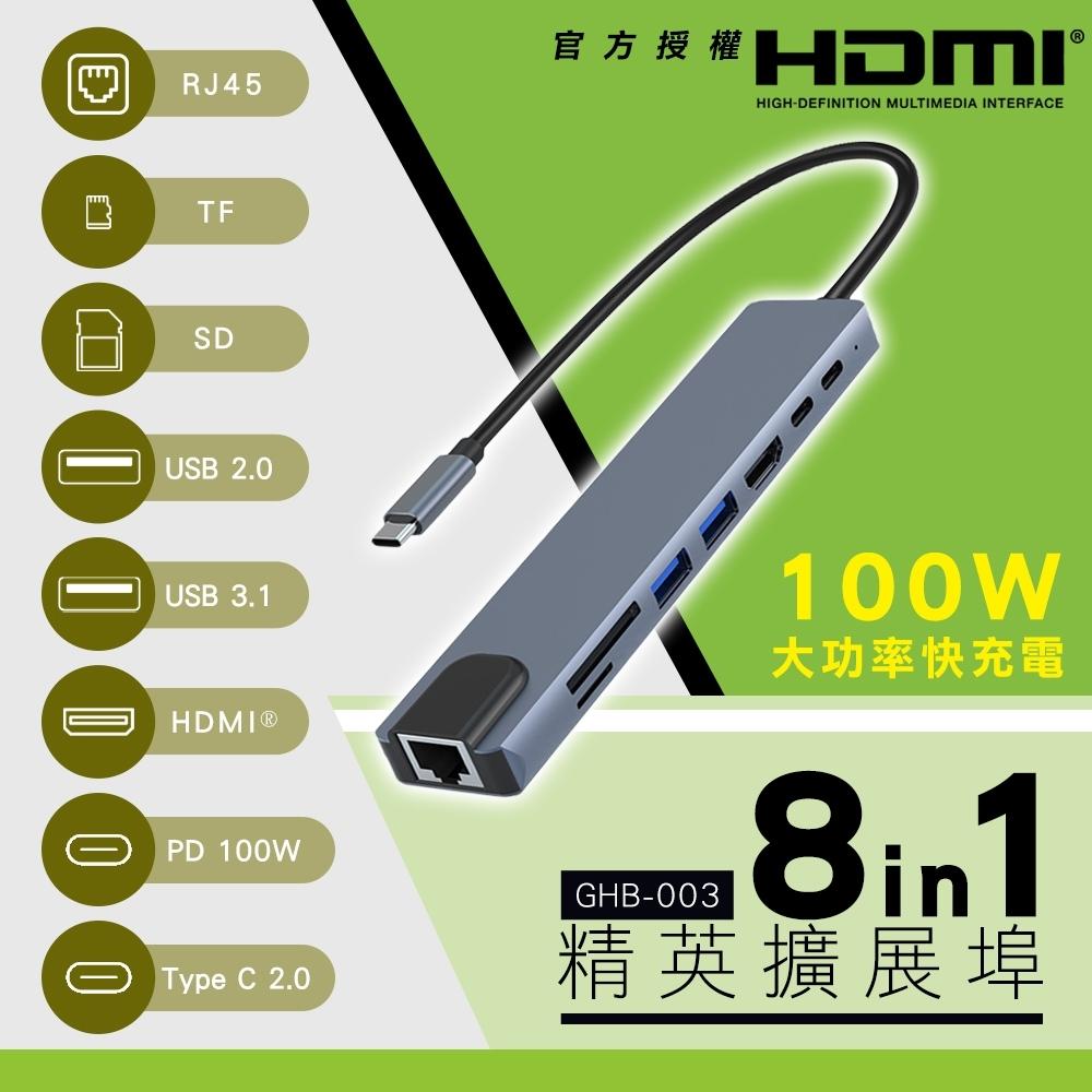 i-gota Type C 8合1精英多工擴展埠100W GHB003-細節圖2