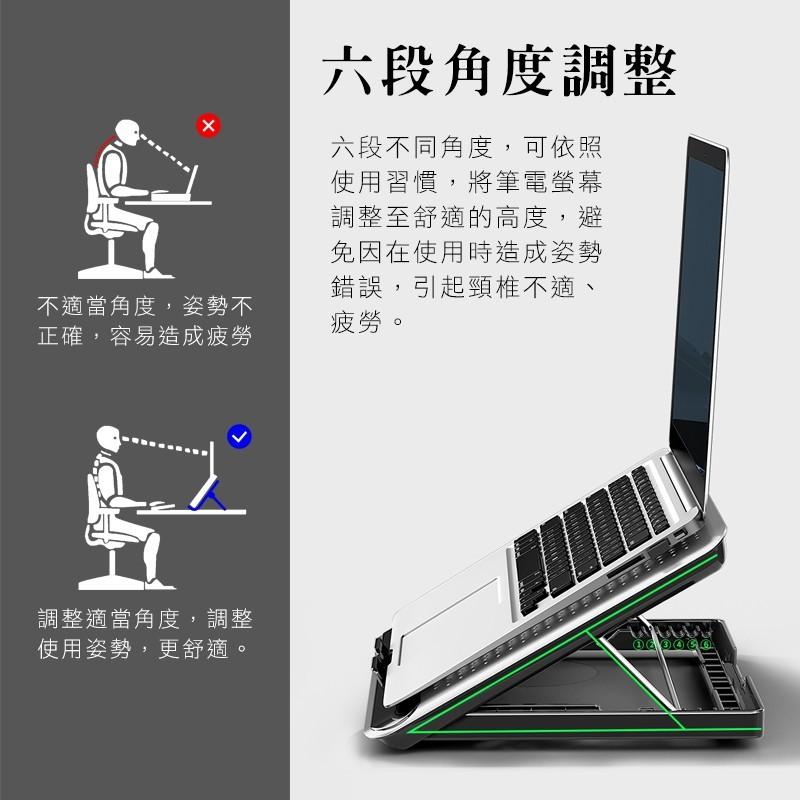 iLeco 鋁合金六核強冷散熱墊(NF-IC5A)-細節圖4