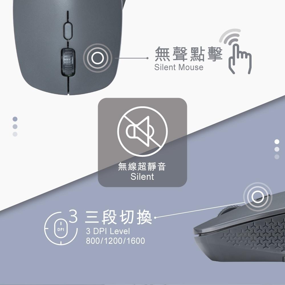 E-books M73 三段DPI切換Type C+USB雙介面靜音鼠-細節圖4