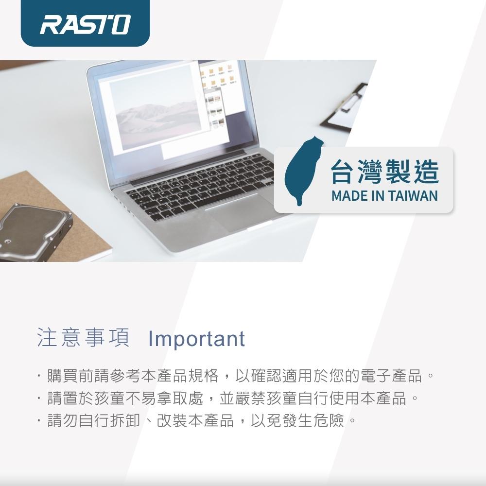 RASTO RB39 35W GaN PD+QC智慧充電器+ 60W C to C 快充傳輸線組 台灣製造-細節圖6