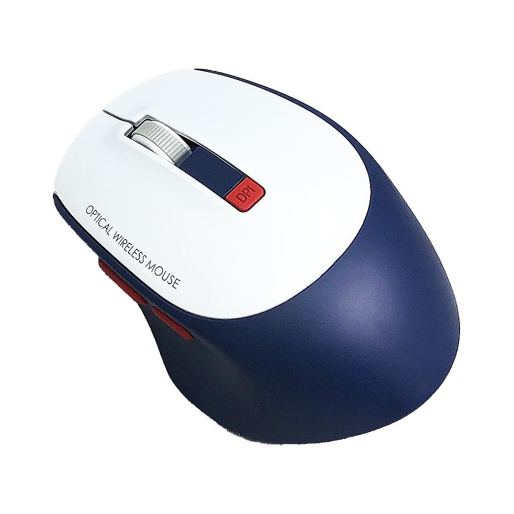 新品報賣 無線滑鼠 安靜 i-gota 舒適靜音五鍵光學鼠M21 奶茶粉/機甲藍 靜音滑鼠 機甲配色 無線充電-細節圖2