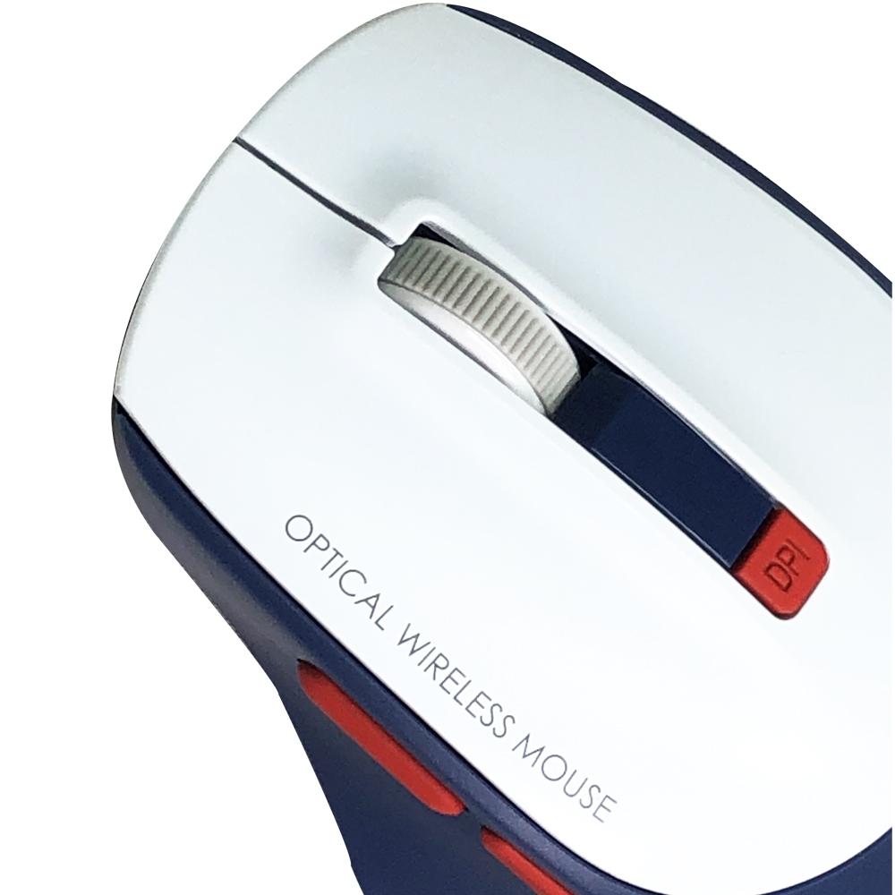 新品報賣 無線滑鼠 安靜 i-gota 舒適靜音五鍵光學鼠M21 奶茶粉/機甲藍 靜音滑鼠 機甲配色 無線充電-細節圖7