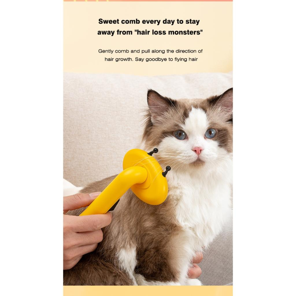 ★全新現貨不用等★ 可愛小蜜蜂寵物毛髮刀梳/兩色 寵物梳子 寵物除毛梳  寵物脫毛梳 貓梳子 寵物洗澡梳 梳毛刷 貓咪梳-細節圖8