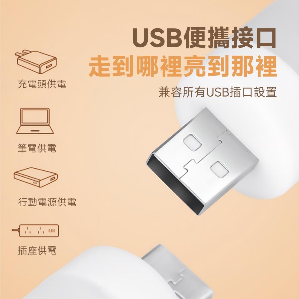 USB小夜燈(電燈 LED 插座電燈 小夜燈 小燈泡 燈泡 展示燈 床頭燈 白光)只有白光 只有白光-細節圖3