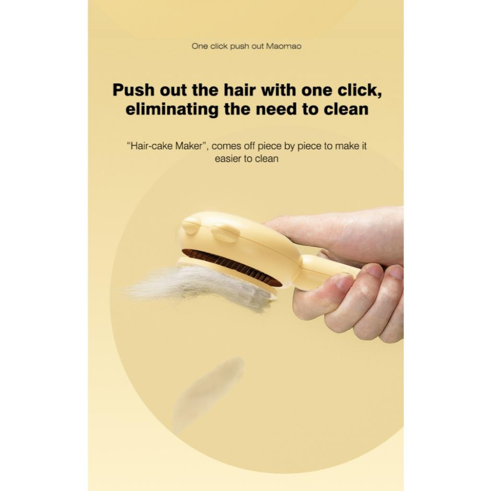 ★全新現貨不用等★小萌黃貓寵物按摩針梳/黃 寵物梳子 寵物梳子 寵物一鍵脫毛梳 寵物脫毛梳 貓梳子 寵物梳 梳毛刷 貓咪-細節圖8