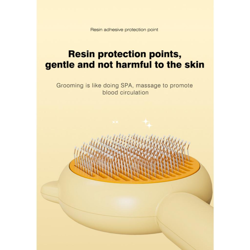 ★全新現貨不用等★小萌黃貓寵物按摩針梳/黃 寵物梳子 寵物梳子 寵物一鍵脫毛梳 寵物脫毛梳 貓梳子 寵物梳 梳毛刷 貓咪-細節圖9