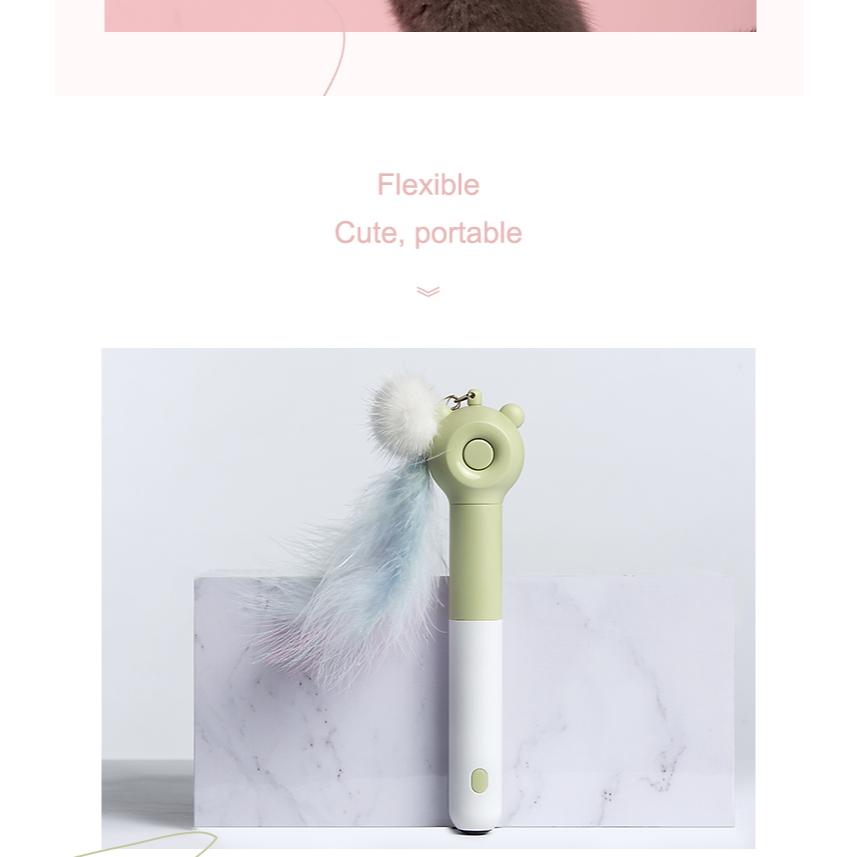 ★全新現貨不用等★糖果小熊造型多功能伸縮逗貓棒 懶人逗貓棒 寵物逗貓棒 逗貓棒 羽毛逗貓棒 伸縮逗貓棒  貓玩具 逗貓桿-細節圖5