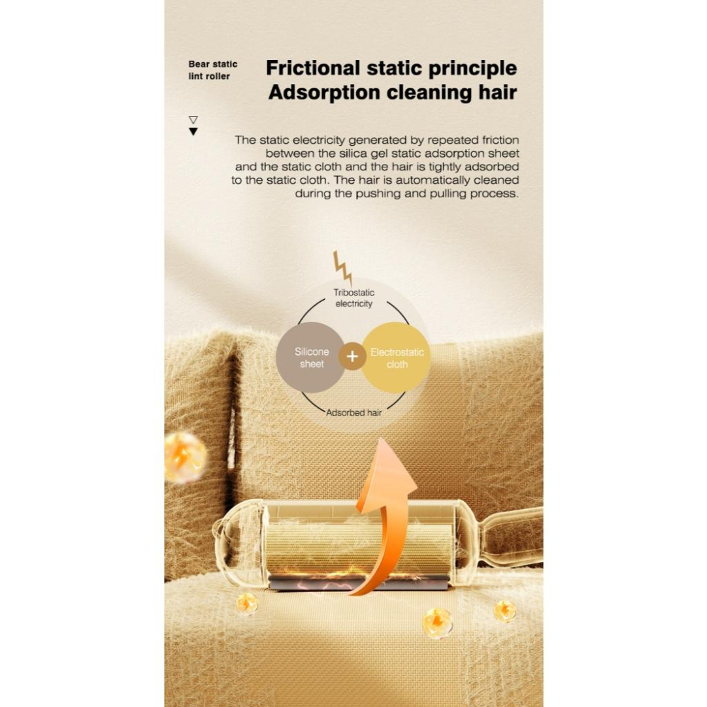 ★全新現貨不用等★ 小熊造型大容量靜電滾筒黏毛器 雙面刷毛器 靜電除毛刷 寵物集毛刷 寵物黏毛器 靜電集毛刷 除毛刷-細節圖6