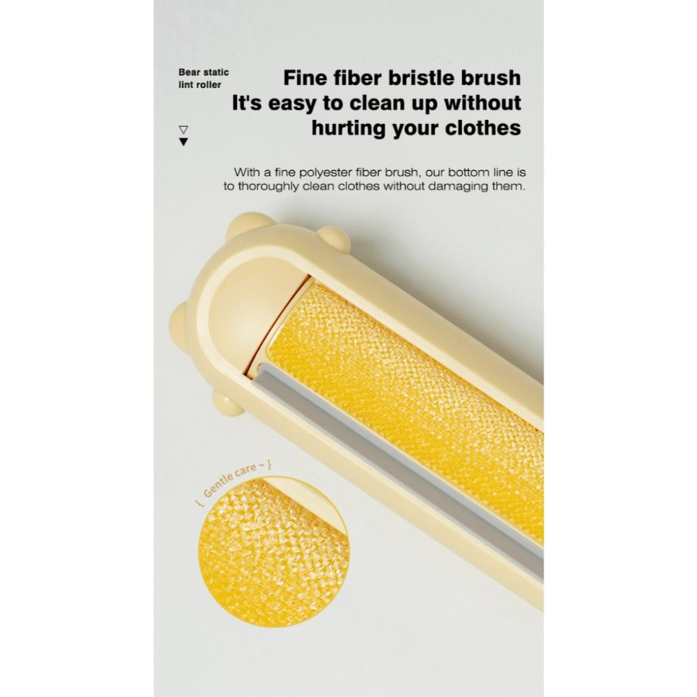 ★全新現貨不用等★ 小熊造型大容量靜電滾筒黏毛器 雙面刷毛器 靜電除毛刷 寵物集毛刷 寵物黏毛器 靜電集毛刷 除毛刷-細節圖9