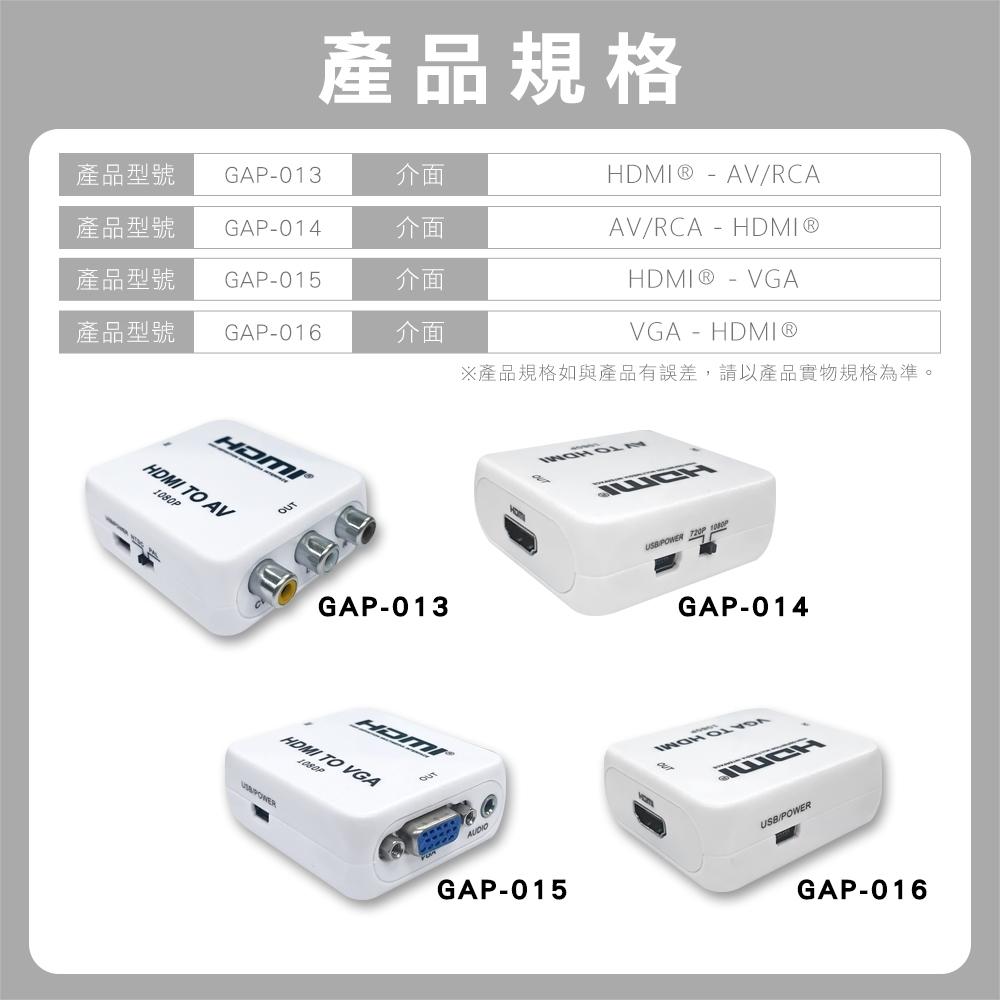 i-gota HDMI轉AV/RCA影音轉換器 AV/RCA轉HDMI影音轉換器 HDMI轉VGA 影音轉換器-細節圖6