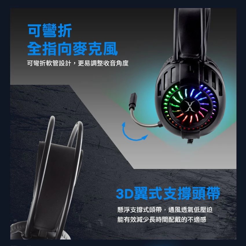 Foxxray 渦流響狐電競耳麥BAL63-細節圖7