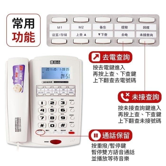 板橋現貨【富音王 盲人 電話機】盲人專用 全程語音 免持通話 約會提醒 老人電話機【傻瓜批發】-細節圖3