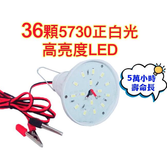 【傻瓜批發】(Q516) 12V18W帶線鱷魚夾子LED燈 18瓦球泡燈 地攤夜市燈 露營燈泡 修車燈釣魚燈 板橋現貨-細節圖4