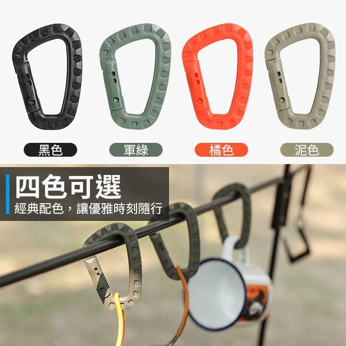 板橋現貨【ITW 輕量塑鋼登山扣】戰術背包大D扣.外掛.D形扣掛勾.D型扣掛鉤掛鈎.鑰匙扣/鑰匙圈 【傻瓜批發】WG14-細節圖3