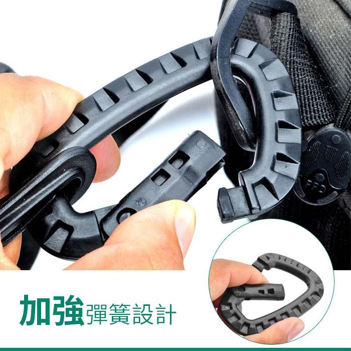 板橋現貨【ITW 輕量塑鋼登山扣】戰術背包大D扣.外掛.D形扣掛勾.D型扣掛鉤掛鈎.鑰匙扣/鑰匙圈 【傻瓜批發】WG14-細節圖4