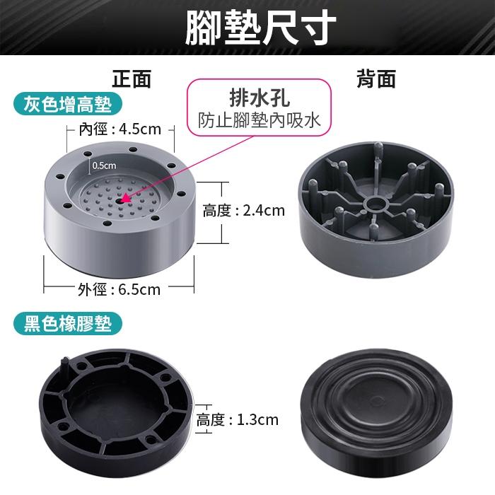 板橋現貨【家電 傢俱 增高墊】洗衣機腳墊 洗衣機防震墊 傢俱腳墊 降噪墊 防滑墊 防潮腳墊【傻瓜批發】QL12-細節圖2