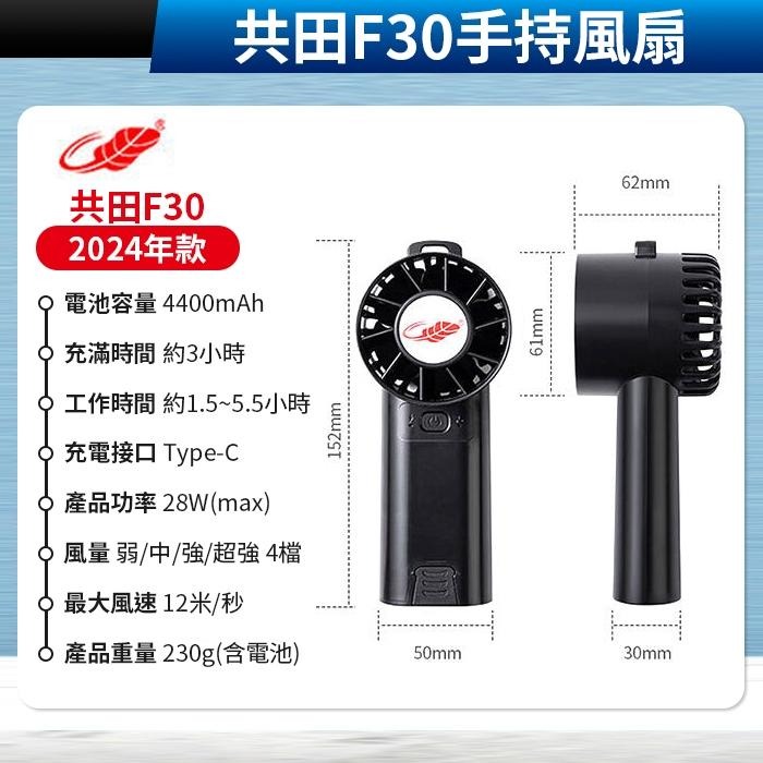 板橋現貨【共田F30 F30B手持風扇】共田風扇.掛脖風扇.隨身風扇.掛頸風扇.USB風扇.充電風扇【傻瓜批發】-細節圖4