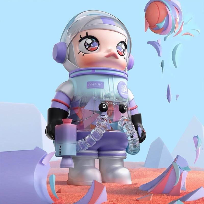 ［現貨-24H出貨］正品 泡泡瑪特 MEGA SPACE MOLLY 400% 路易斯·德·古茲曼 聯名 100% 隱藏-細節圖6