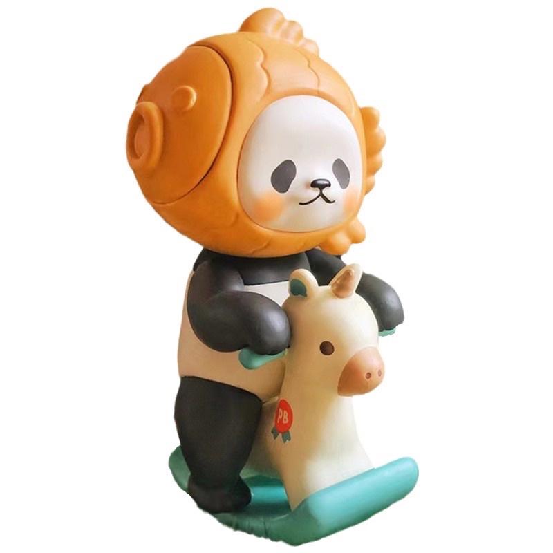 ［現貨確認款-24H出貨］白熊百貨 Planetbear 迷你 鯛魚燒 熊貓/貓熊 盲盒 潘潘騎搖馬/好運噴霧-細節圖3