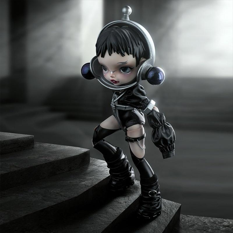 ［現貨-24H出貨］正品 POPMART 泡泡瑪特 SKULLPANDA SP 暗星 1/6 可動人偶 大娃 玩具-細節圖4