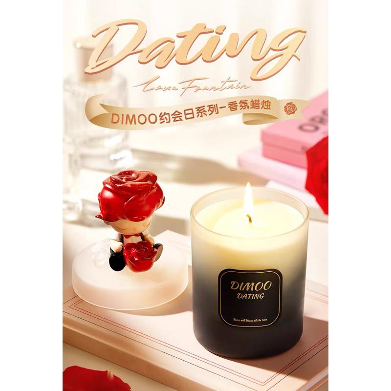 ［現貨-24H出貨］POPMART 泡泡瑪特 DIMOO 約會日 系列 香氛蠟燭 週邊/周邊/禮物 玫瑰花 公仔 玻璃-細節圖2