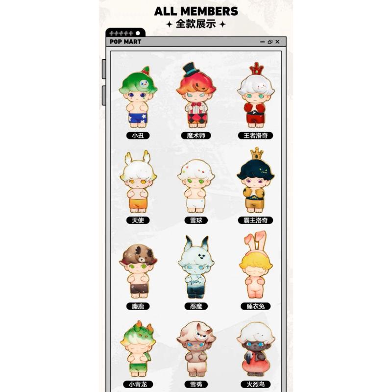 ［現貨確認款-24H出貨］POPMART 泡泡瑪特 DIMOO經典 復刻 系列 手辦/盲盒 雪鴞 雪人 天使 雪球 徽章-細節圖2